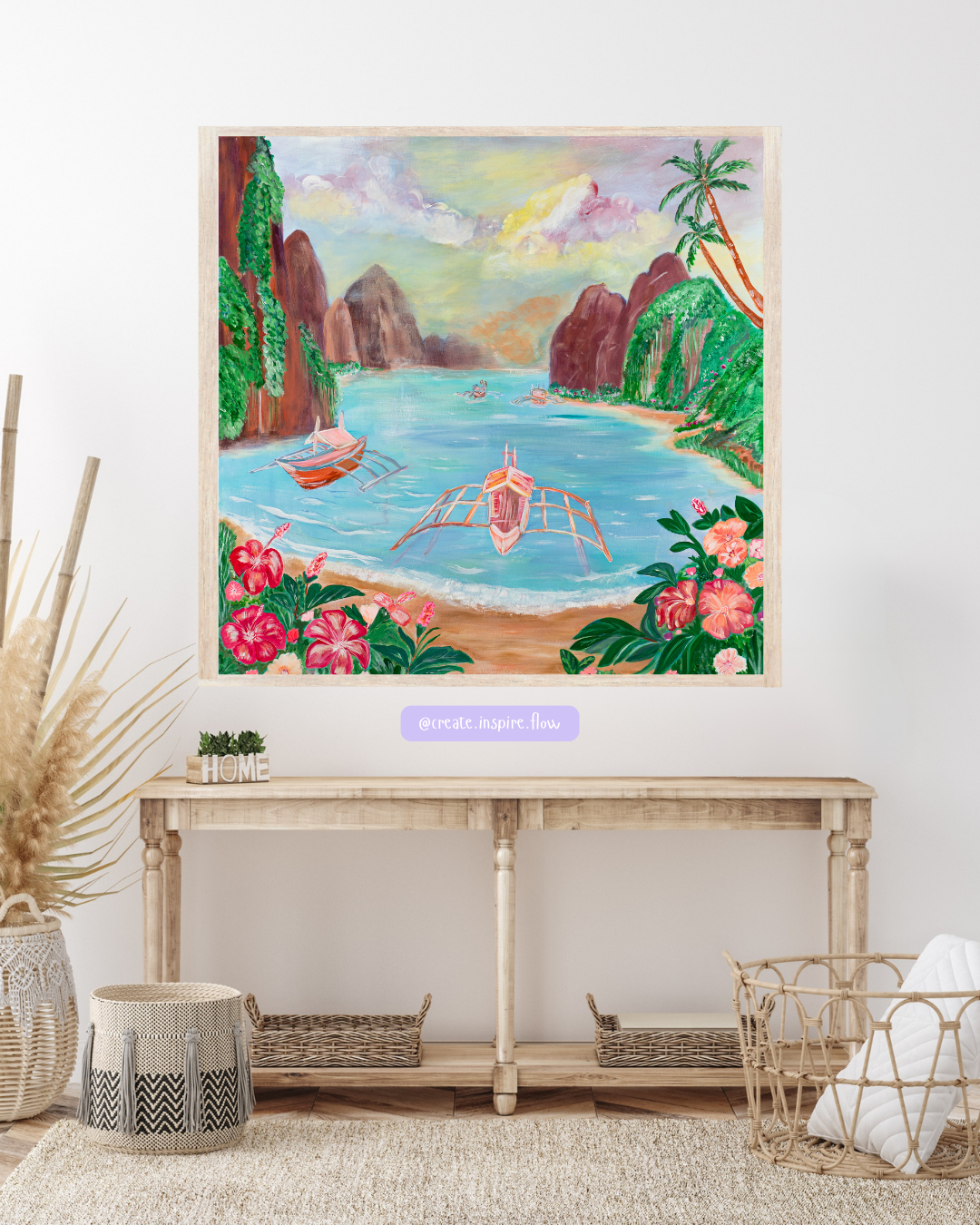 Originalgemälde "Endless Freedom - Palawan"  inkl. Rahmen